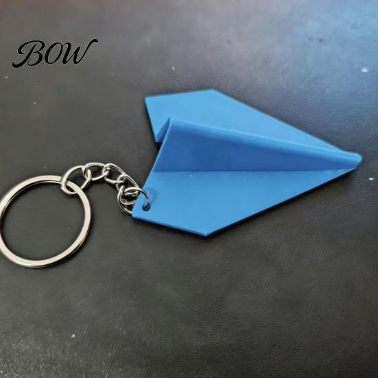 Durable Key Ring Plastic Paper Airplane Keychain, Multi-color Plane Car Lightweight Keychain Ring, Decorative Accessories for Handbags Backpacks