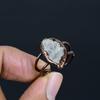Clear Quartz Handmade Gemstone Ring, Copper Electroformed Ring Antique Jewelry, Adjustable Ring Engagement Gift