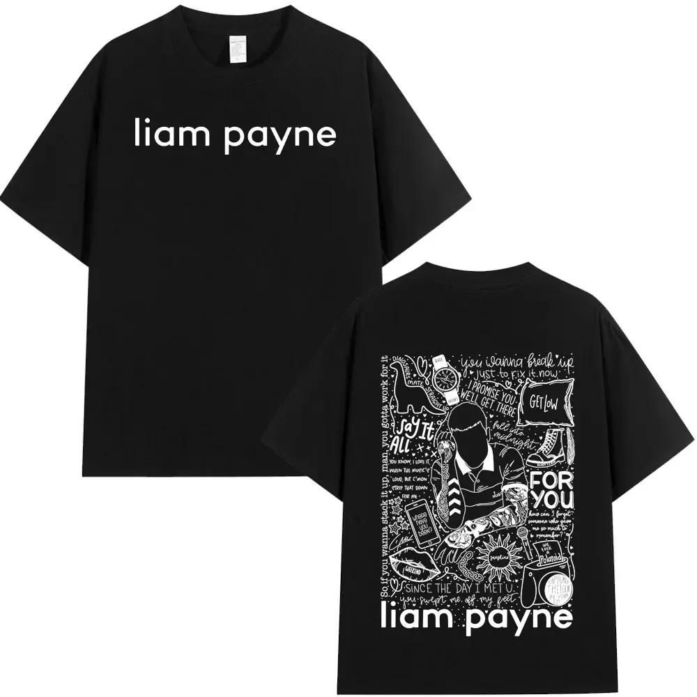 Liam Payne Choose Love T Shirts Tribute Payne Fans Gift Unisexs Wounisex Clothing Short Sleeve Oversized Tshirts Hip Hop Tee Black