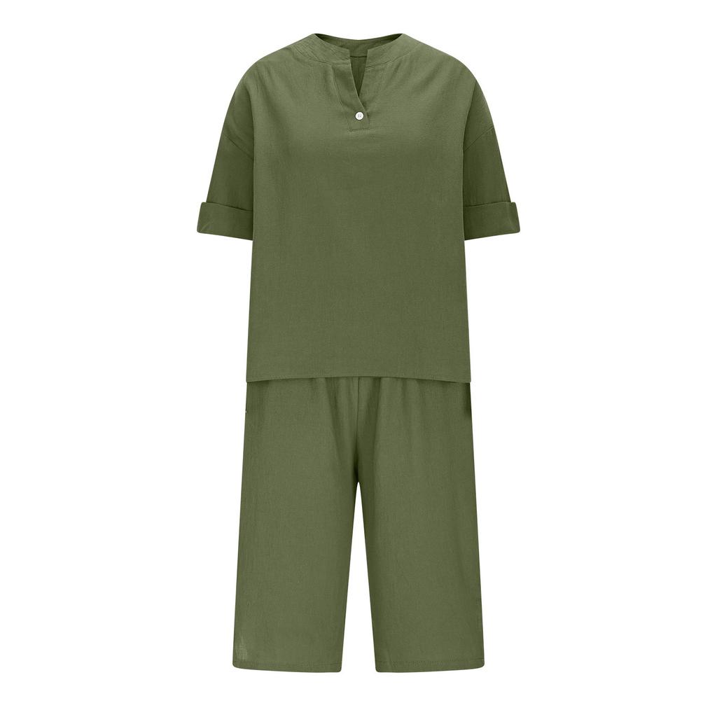 Женская повседневная модная сексуальная футболка с коротким рукавом, пуловер, круглый вырез, литературный ретро, однотонный, повседневный костюм с разрезами