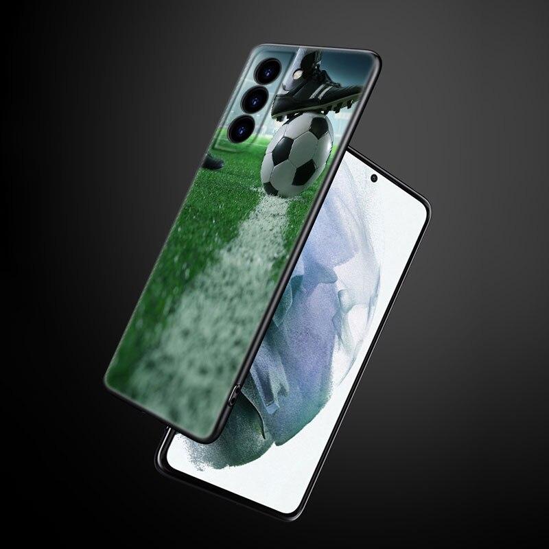 Чехол для телефона с футбольным полем для Samsung Galaxy S22 Pro S21 S20 Ultra FE S10 Lite 5G S10E S9 S8 Plus, мягкий черный чехол из ТПУ
