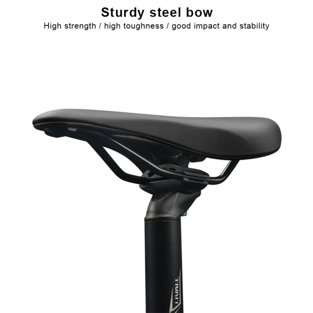 Ergonomic Groove Bike Saddle PU Leather Bike Cushion Durable Cycle Saddle Mountain Bike