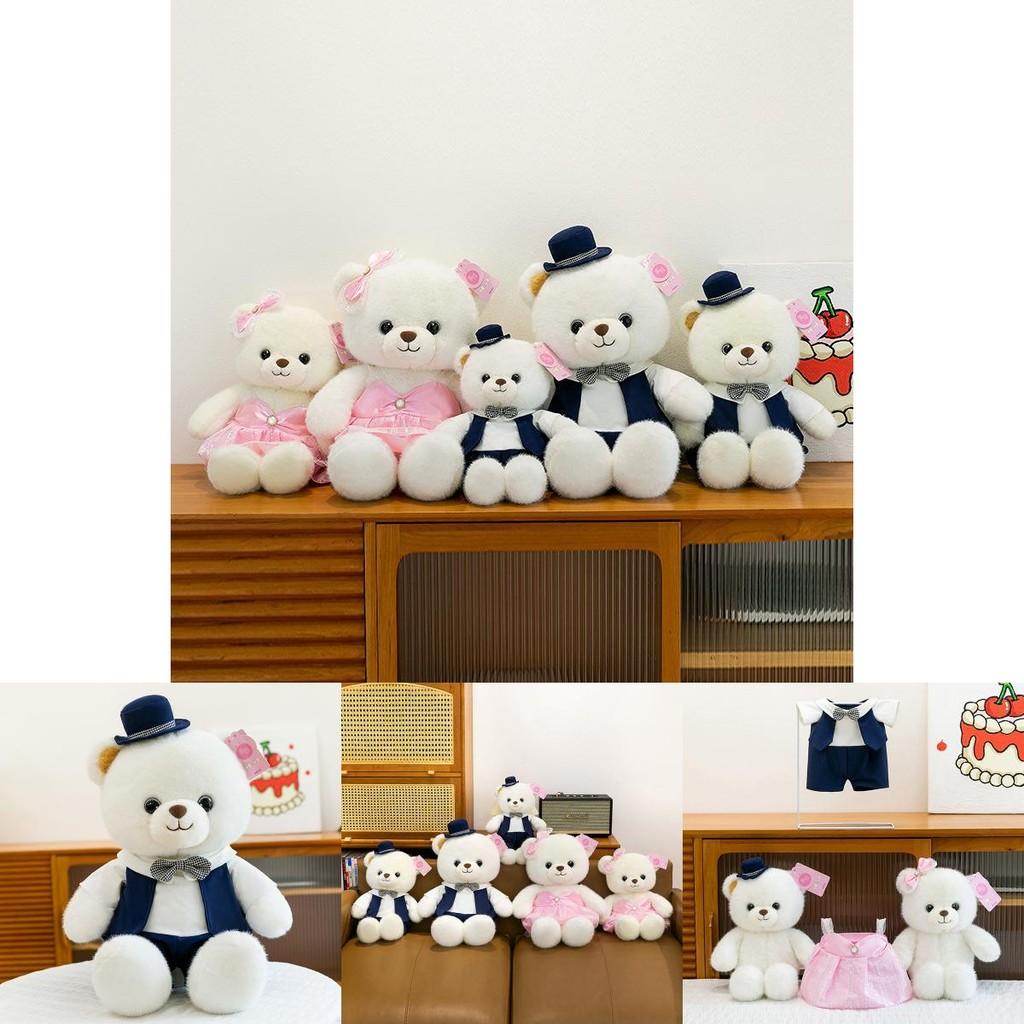 Милая Плюшевая Игрушка Медвежонок Жених и Невеста Для Свадебного Декора и Подарка Пара