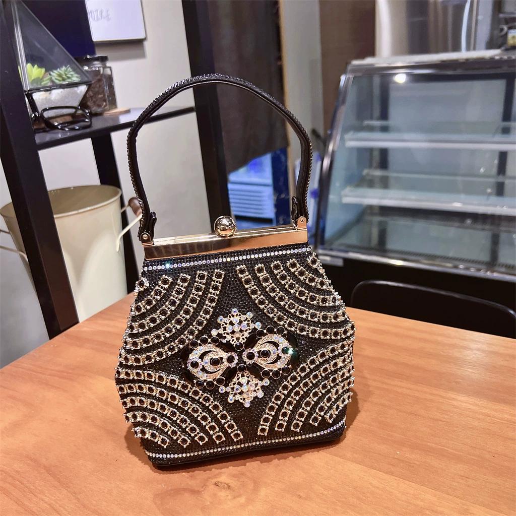 Сумка для ужина, женская сумка через плечо на одно плечо, банкетный комплект с бриллиантами, сумочка