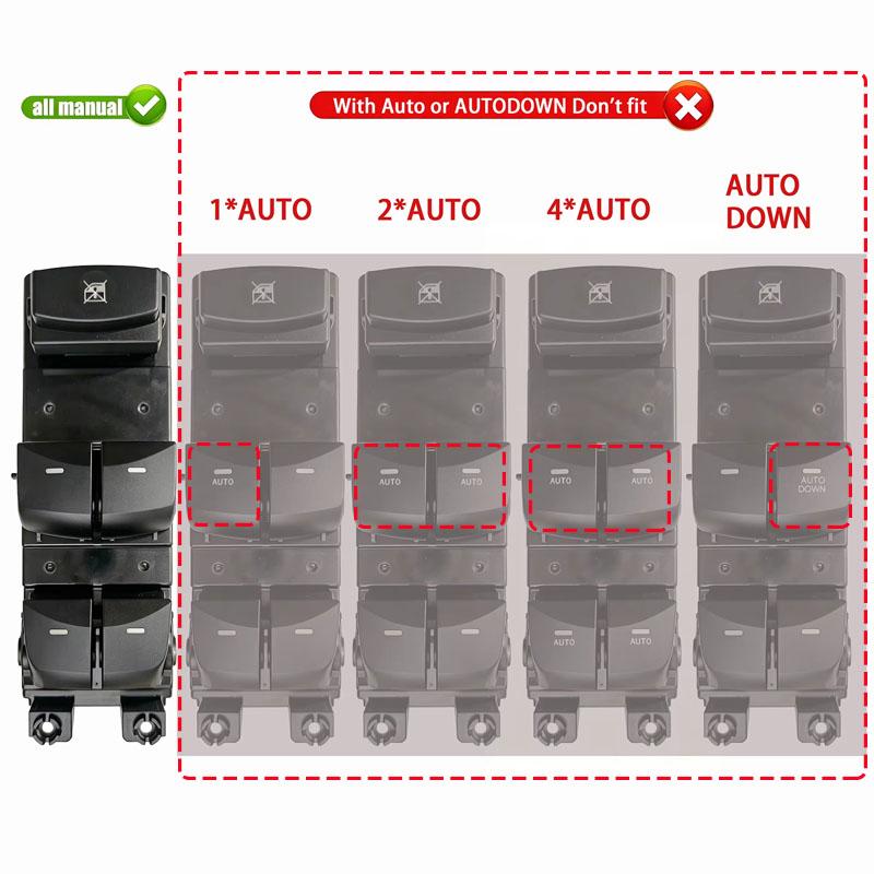 RHD LHD Front Right Left Driver Side Master Power Window Switch Button For Hyundai I30 2012 2013-2016 93570-A6560 93570A6560