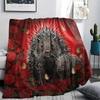1PC Red Rose Animals Print Flannel Blanket, High quality All Seasons, Home Decor, Warmth and Comfort, Perfect for Christmas Gifts