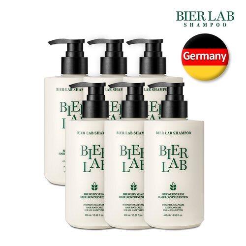 BIERLAB Немецкие Пивные Дрожжи Шампунь Против Выпадения Волос 400 мл x 6 Бутылок_636137