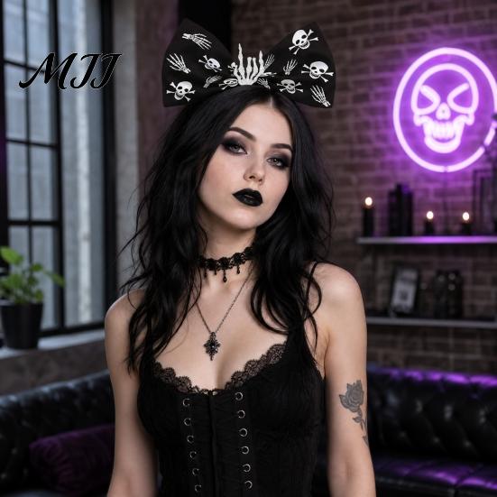 Милая Halloween-ободок для волос для детей, Ободки с бантом, Гибкий, Нескользящий, с дизайном Тыквы, Летучей мыши, Скелета, Паутины, Легкий ободок для