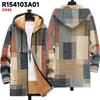 New Jacket Multi-colored Pattern Elements B1 Zipper Hooded Cardigan Thickened Winter Fleece Trendy Padded Clothes