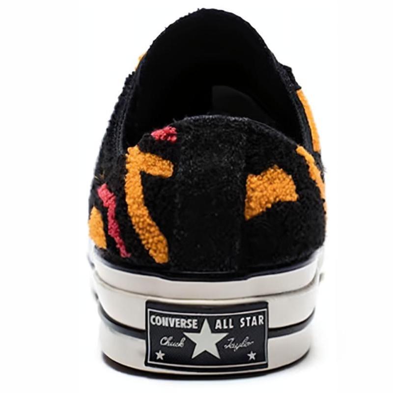 UNDEFEATED x Converse 1970s Удобные Повседневные Низкие парусиновые кеды Унисекс Черный и Оранжевый