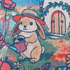 Cartoon Handkerchief Towel 34x40cm Pure Cotton Dish Cloth Cute Kitchen Towel  Home Restaurant