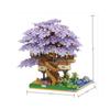 Pink Cherry Tree House Building Micro-particle Building Block Classic Model Kids Boys Girl Series Difficult Assembly Toys