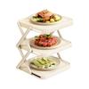 Компактная пластиковая кухонная полка с съемными ярусами, идеально подходит для организации специй, приправ и кухонной утвари