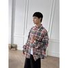 2024 Plaid Long Sleeve Shirt Japanese Hong Kong Style Ins Loose Shirt Boys Summer Trendy Versatile Casual Coat