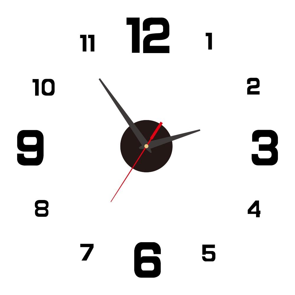 Creative Frameless Wall Clock Wall Mechanism DIY Night light Arrows Decal Wall Decoration Home Silent Clock Living Room Office