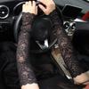 Cycling Outdoor Summer Driving Stretch Sunscreen Arm Warmers Solid Color Sexy Glove Lace Arm Sleeve