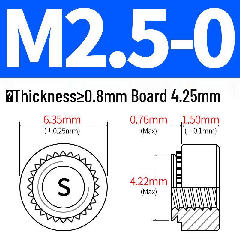 Оцинкованная листовая металлическая заклепочная гайка S-M2-M12