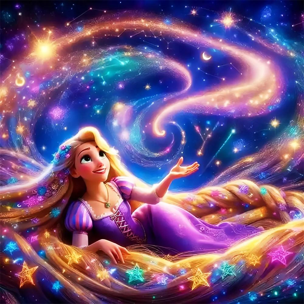 Disney Коллекция «Звездное небо принцессы» 5D Алмазная мозаика Полная бриллиантов Сделай сам Ручная работа Алмазная живопись Фантастическая мультяшная Декоративная картина Набор