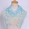 Pure Lace Color Ladies Hollow Triangle Scarf Monochrome Breathable Clothing Triangle Scarf