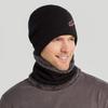 (Projector)Men Women Outdoor Warm Winter Knitted  Hat And Scarf Set Stylish Knit  Cap