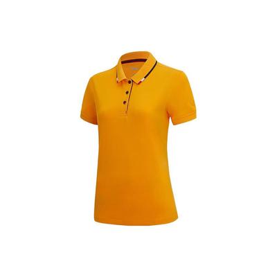 Рубашка поло Li Ning Color Block, женские топы, оранжевый, желтый APLQ116-3
