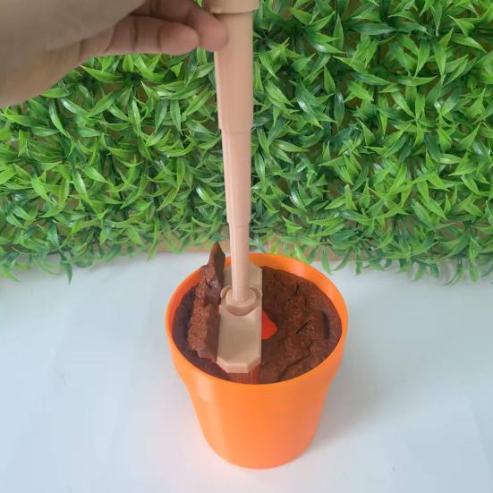 Dragon Tree Ornament with Broom Brush Trashcan Dustpan Detachable Cleaning Tools Dust-Free Simulated Potted Green Plants Home Office Decoration