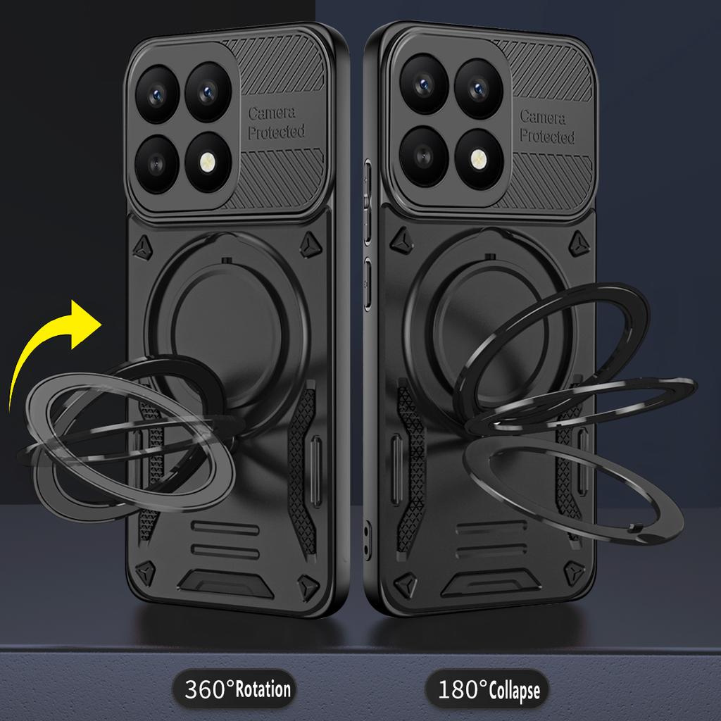 Противоударный чехол-броня с держателем-кольцом для пальца для Xiaomi 17, защитный, с магнитной адсорбцией Magsafe, чехол с металлическим кольцом-держателем