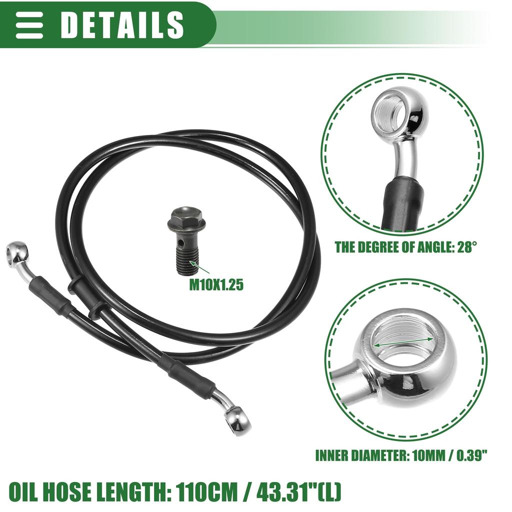 Motoforti Универсальный тормозной шланг Мотоцикл Квадроцикл Мотокросс Гидравлическая тормозная магистраль