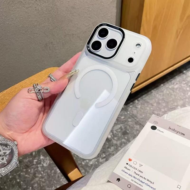 Защитный металлический чехол для камеры Defender для iPhone 17 Air 16 15 14 13 12 11 Pro Max Plus Для Magsafe Магнитный Ударопрочный Прозрачная крышка