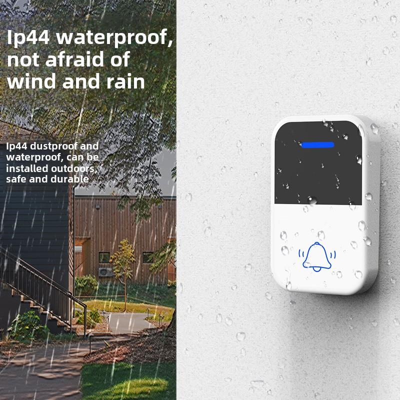 Стандарт США и Европы, бытовой беспроводной дверной звонок, водонепроницаемый, без батареек, без проводов, электронный дверной звонок переменного тока, один на два