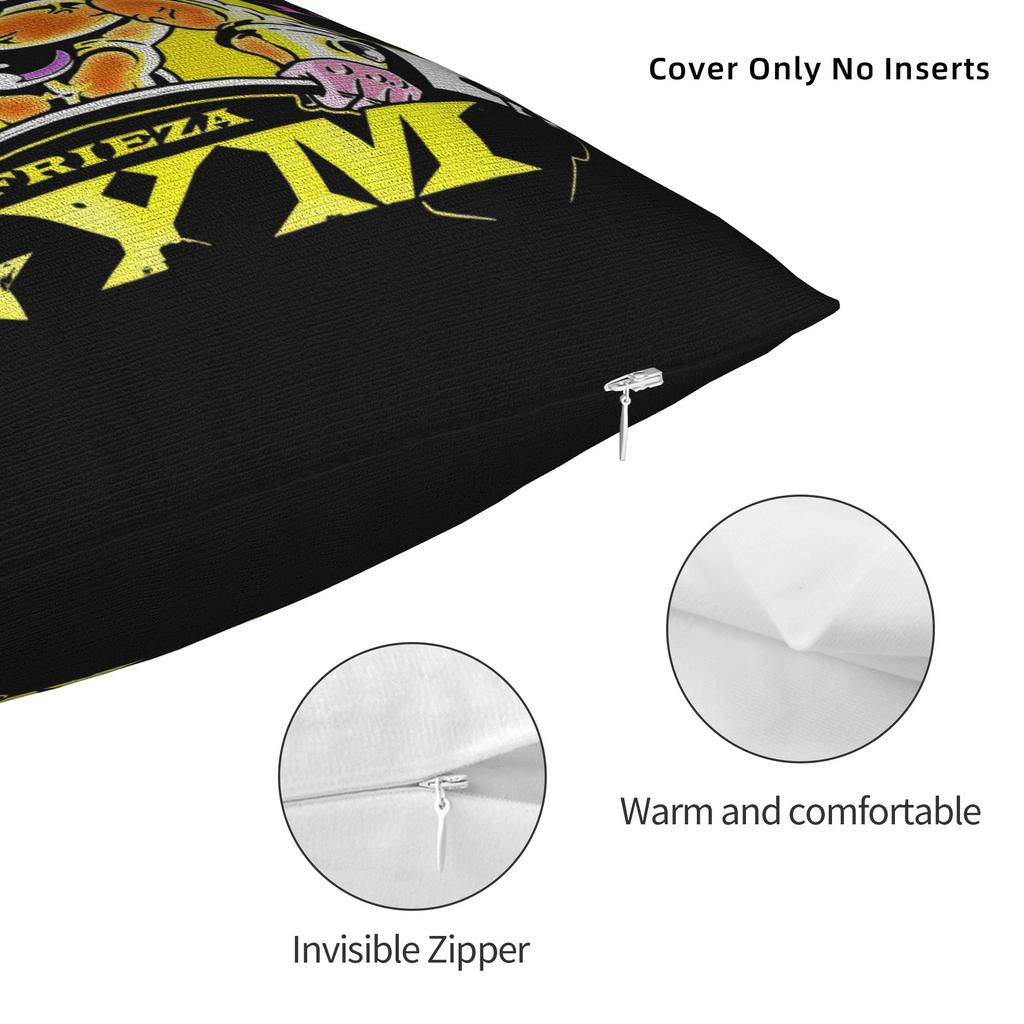 Dbz Golden Frieza Gym Square Pillow Case Cushion Covers Creative Polyester Decorative Pillowcover For Home 45*45Cm