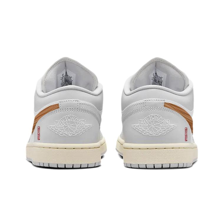 Jordan Air Jordan 1 Vintage Basketball Shoes Women's Low top Gray/White DC0774-103(Team56-)