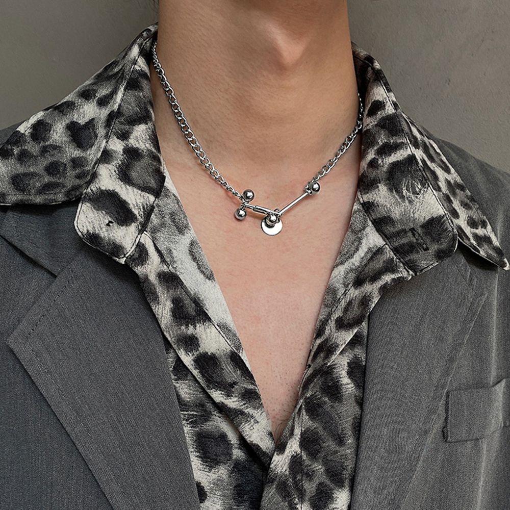 Жемчужное ожерелье на ключицу, женское ожерелье на ключицу в корейском стиле, мужское ожерелье в стиле панк