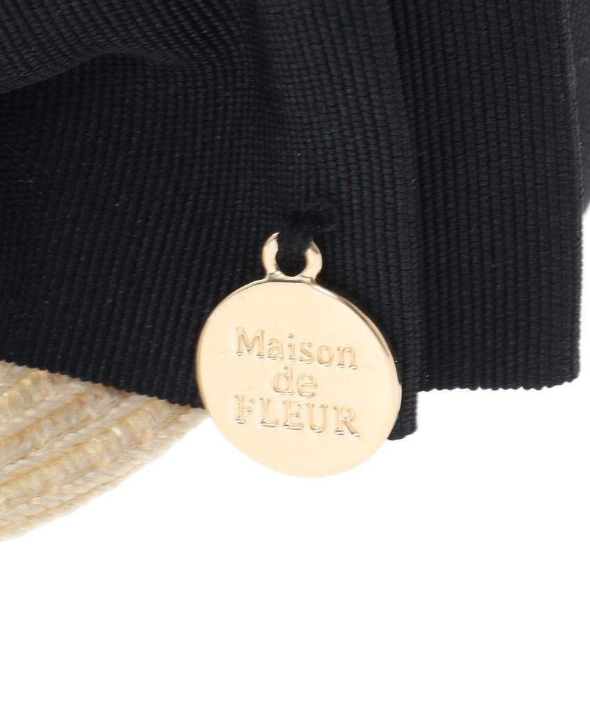 [Maison de Fleur] Кепка газетчика из грогреновой ленты для женщин, коричневый