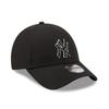New Era 940 9FORTY Adjustable One Size Fits Polyester Baseball and Black with Silver Outline Cap, All, Cap, Men's Women's, Gender-Free, [Used]