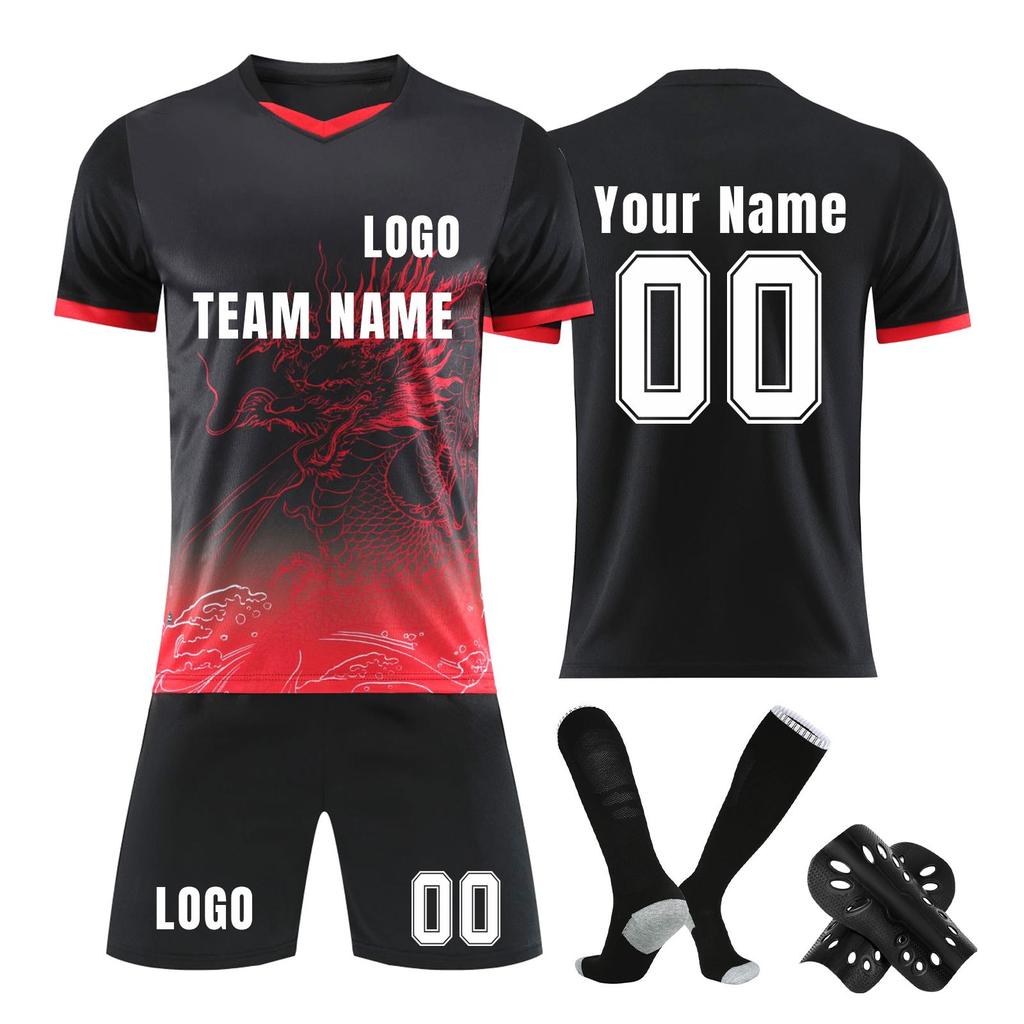 Personalised Shirts Kit Mens Girls With Name Number Custom Football Jerseys For Boys Training Suit