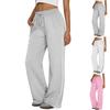 Women's Winter Sweatpants Solid Color Casual Pants Women's Fleece Sweatpants Wide Leg Straight Pants