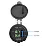 Car USB Charger Power Socket QC 3.0 USB 5V / 3A Digital LED Voltage Voltmeter Display Waterproof