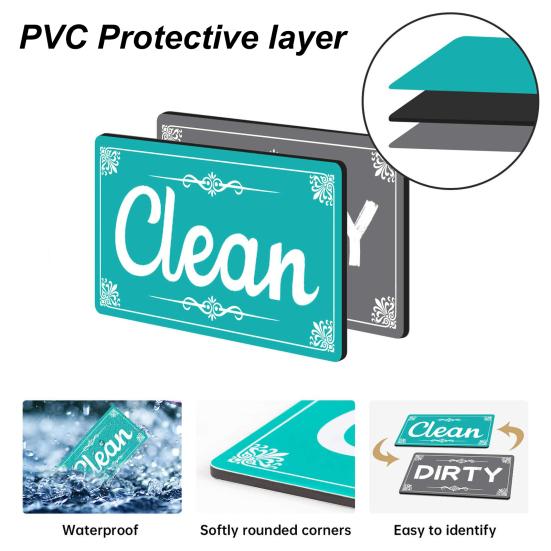 Грязный чистый магнит для посудомоечной машины двухсторонний двусторонний большой прямоугольник с буквами аксессуары для холодильника стиральной машины микроволновой печи кухонные гаджеты