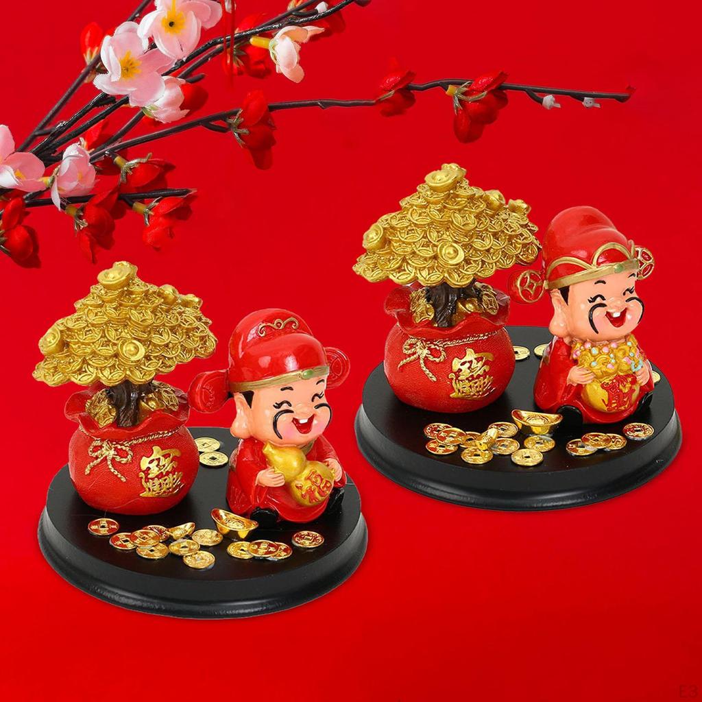 Статуя «Деревья удачи», фигурка бога, бонсай, денежное дерево для центральных элементов стола