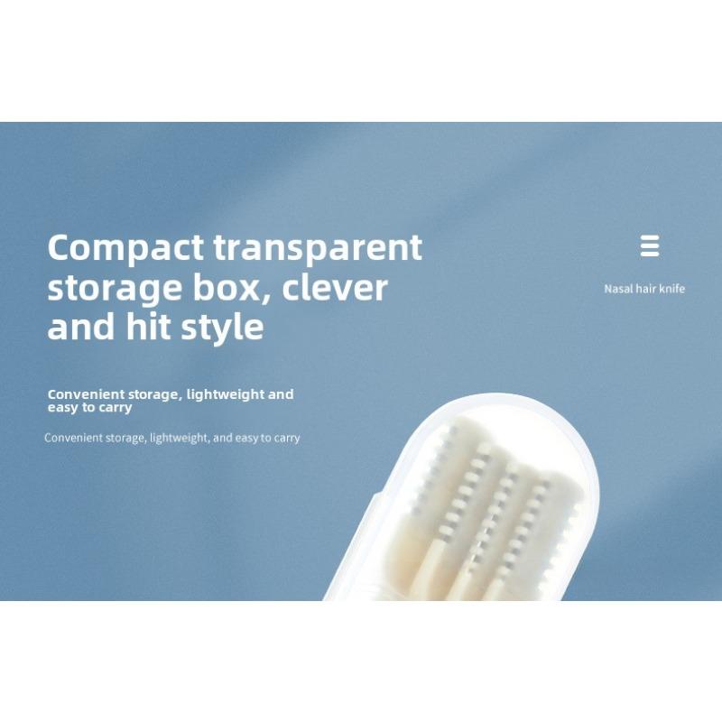 Бритва для удаления волос в носу Ручная очистка Специальный набор для бритья Мужской и женский инструмент для стрижки ноздрей с защитой от царапин Двойная головка