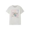 Li Ning X Disney Dumbo Cartoon Print Свободная спортивная футболка для женщин, топы белого цвета AHSRA64-1