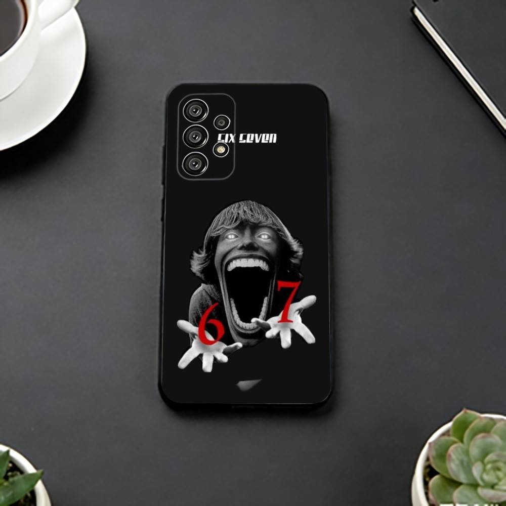 Чехол для телефона Six S-Seven 67 для Samsung S25, S24, S21, S22, S23, S30, Ultra, S20, Plus, Fe, Мягкий силиконовый черный чехол