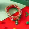 2024 European & American Christmas Beaded Polymer Clay Bracelet Set - Festive Christmas Tree Design