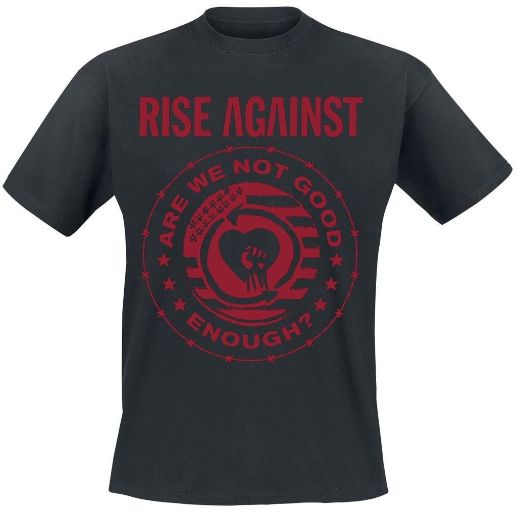 Rise Against Достаточно ли мы хороши? Винтажная футболка с графическим изображением эмблемы Мужская Женская Уличная Панк Футболка