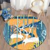 Floor Mat Living Room Rug Children's Crawling Play Area Mat Anime Carpet Door Mat Forest Fawn Round Rug