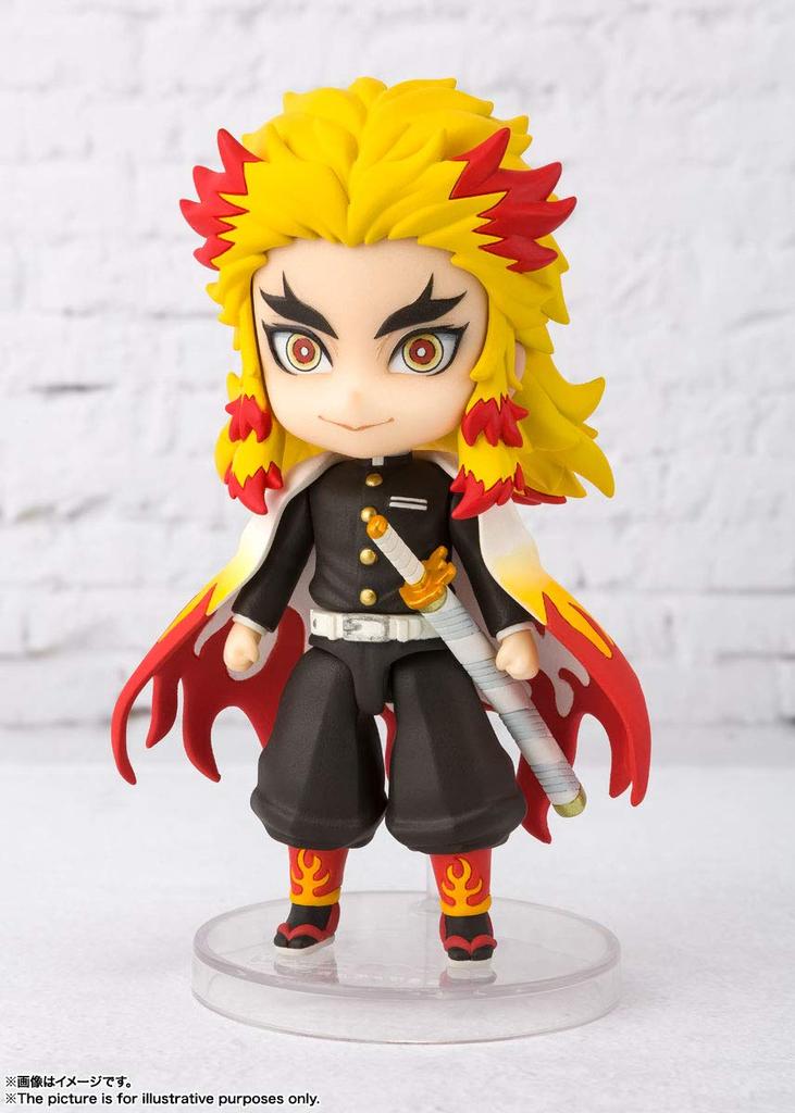 TAMASHII NATIONS Фигурки мини-убийца демонов: Клинок, рассекающий демонов Ренгоку Кёдзюро Прибл.. 90мм ПВХАБС раскрашенная экшн-фигурка
