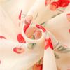 Cherry Blossom Print Scarf for Women - Lightweight, Sheer Polyester Shawl with Red Cherry & Leaf Design, Perfect for Spring & Summer Outings