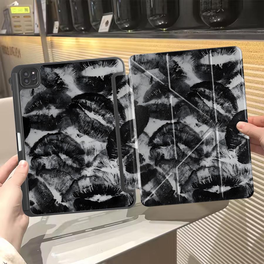 Чехол для планшета с принтом губ для iPad Pro 2025 Pro 11-го 10-го 9-го 8-го 7-го 12,9 дюйма Air 4 5 M3 M2 1 2 M4 11 дюймов Mini 6 7 Держатель Чехол