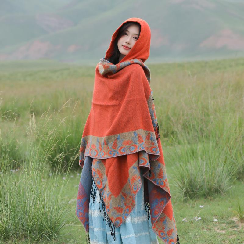 Дышащая, теплая и универсальная домашняя, осенне-зимняя женская шаль для путешествий, толстый плащ, одеяло с кондиционером